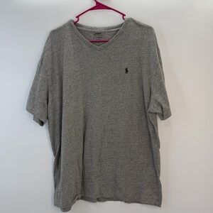 Polo by Ralph Lauren Men's Heather Gray V-Neck Tee